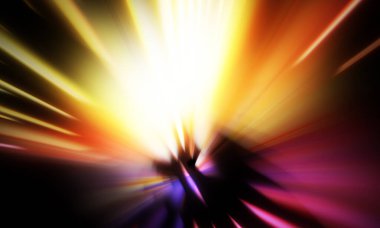 Siyah zemin üzerinde ışık parçacığı izleri. Parlayan parçacıkları ve çizgileri olan ışık patlaması yıldızı. Güzel hareketli soyut ışınlar duvar kağıdı. Renkli Patlama grafiği. Işık ışınlarının patlaması. 