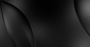 Web sitesi, poster, marka kimliği, broşür, sunum şablonu için lüks koyu bir arka plan. Dalgalı şekilli kaliteli tasarım. Dalgalanmalı soyut arkaplan. Pankart veya kapak tasarımı için dekorasyon.