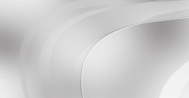 3 boyutlu illüstrasyon. Beyaz kıvrımlı yüzey. Lüks dokuma duvar kağıdı. Zarif bir zemin. Soyut fütüristik geçmiş. Minimalist geometrik kapak tasarımı. Çarpık beyaz çizgiler.