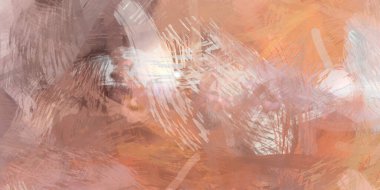 Soyut arkaplanda pürüzlü fırça darbeleri. Fırça boyası. Renkli boya darbeleri. Eşsiz duvar sanatı. Tuvaldeki modern sanat. Renkli çağdaş sanat eserleri.