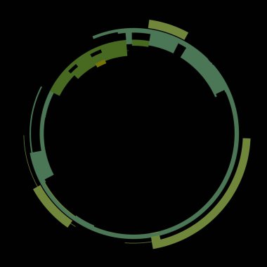 Fütürist dairesel gövde arayüzü elementi. Soyut çember geometrik arkaplan. Dijital teknolojinin grafiksel çizimi.