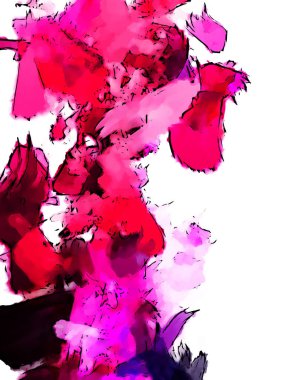 Mürekkep ve fosforlu kalemler yaratıcı çizimler. Beyaz arka planda boyama. El çizimi soyut renk dokuları. Poster, kart, davetiye, pankart, broşür, broşür için tasarım. Boyalı fırça darbeleri