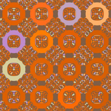 Soyut duvar kağıdı. Dekoratif hippi fayansları. Sanatsal arka plan. Yaratıcı karalama sanatı farklı şekil ve dokulara sahip kusursuz desen. Kolaj.