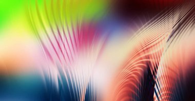 Soyut, enerjik bir arkaplan. Renkli, dalgalı duvar kâğıdı. Grafik konsept çizimi. Yumuşak dalgalı çizgiler. Girdap gibi renkli canlı şekiller..