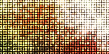 Parlayan ışıklar siyah arka planda parti izleri. Sahne veya stadyum ışıklarının dijital illüstrasyonu. Parlak desenli duvar kağıdı. Sahne ışıkları ile renkli ışıkların ihtişamlı arkaplanı.