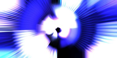 Hareketli kavramsal duvar kağıdı. Grafik dijital illüstrasyon. Parlayan neon ışıkları. Parlak sunum tasarım şablonu. Soyut arkaplan. Dönen ışık ışınları. 