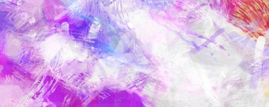 Soyut arkaplanda pürüzlü fırça darbeleri. Fırça boyası. Renkli boya darbeleri. Eşsiz duvar sanatı. Tuvaldeki modern sanat. Renkli çağdaş sanat eserleri.