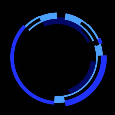 Fütürist dairesel gövde arayüzü elementi. Soyut çember geometrik arkaplan. Dijital teknolojinin grafiksel çizimi.