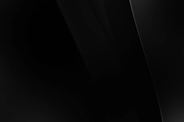 Siyah kıvrımlı yüzey. 3 boyutlu illüstrasyon. Soyut fütüristik geçmiş. Minimalist geometrik kapak tasarımı. Çarpık siyah çizgiler. Lüks dokuma duvar kağıdı. Zarif arkaplan.