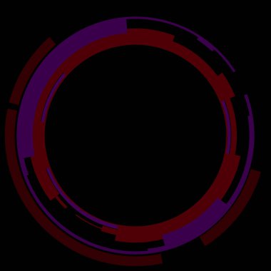 Fütürist dairesel gövde arayüzü elementi. Soyut çember geometrik arkaplan. Dijital teknolojinin grafiksel çizimi.