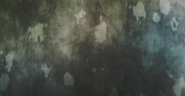 Gergin bir geçmişi ve sıkıntılı bir yapısı var. Renkli tozlu şablon. Tasarımınız için doku ve elementler. Çizik ve lekeli duvar kağıdı. Gotik duvar.