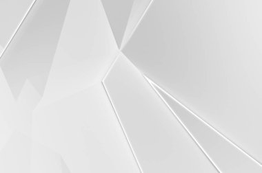 Beyaz 3d geometrik arka plan. Fütürist şablon. Karanlık elementleri olan birinci sınıf soyut duvar kâğıdı. Zarif bir zemin. Lüks minimalist tasarım. Poster, broşür, sunum için tasarım.