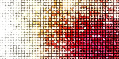 Parlayan ışıklar siyah arka planda parti izleri. Sahne veya stadyum ışıklarının dijital illüstrasyonu. Parlak desenli duvar kağıdı. Sahne ışıkları ile renkli ışıkların ihtişamlı arkaplanı.