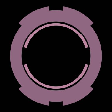 Fütürist dairesel gövde arayüzü elementi. Soyut çember geometrik arkaplan. Dijital teknolojinin grafiksel çizimi.