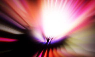 Siyah zemin üzerinde ışık parçacığı izleri. Parlayan parçacıkları ve çizgileri olan ışık patlaması yıldızı. Güzel hareketli soyut ışınlar duvar kağıdı. Renkli Patlama grafiği. Işık ışınlarının patlaması. 