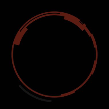 Fütürist dairesel gövde arayüzü elementi. Soyut çember geometrik arkaplan. Dijital teknolojinin grafiksel çizimi.