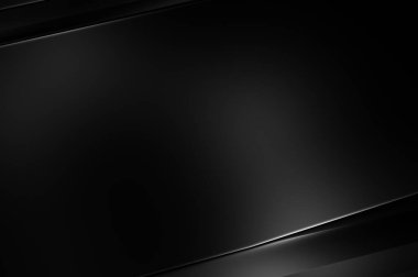 Geometrik katmanlı 3 boyutlu siyah arkaplan. Soyut koyu fütüristik duvar kağıdı. Zarif, parlak çizgili arka plan. Poster, broşür, sunum ve web sitesi için geometrik şablon tasarımı.