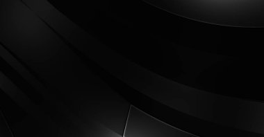 Siyah kıvrımlı yüzey. 3 boyutlu illüstrasyon. Soyut fütüristik geçmiş. Minimalist geometrik kapak tasarımı. Çarpık siyah çizgiler. Lüks dokuma duvar kağıdı. Zarif arkaplan.