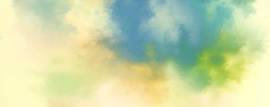 Modern fırça darbeleri. Poster, duvar sanatı, afiş, kart, kitap kapağı veya ambalaj için rahatlatıcı kompozisyonun yumuşak renkli çizimi. Pastel renklerle suluboya. 