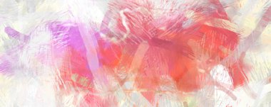 Soyut arkaplanda pürüzlü fırça darbeleri. Fırça boyası. Renkli boya darbeleri. Eşsiz duvar sanatı. Tuvaldeki modern sanat. Renkli çağdaş sanat eserleri.