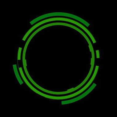 Fütürist dairesel gövde arayüzü elementi. Soyut çember geometrik arkaplan. Dijital teknolojinin grafiksel çizimi.