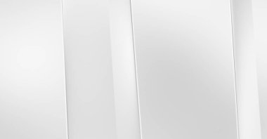 Soyut ışık fütüristik duvar kağıdı. Zarif, parlak çizgili arka plan. Geometrik katmanlı üç boyutlu beyaz arkaplan. Poster, broşür, sunum ve web sitesi için geometrik şablon tasarımı.