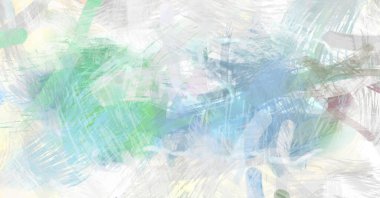 Soyut arkaplanda pürüzlü fırça darbeleri. Fırça boyası. Renkli boya darbeleri. Eşsiz duvar sanatı. Tuvaldeki modern sanat. Renkli çağdaş sanat eserleri.