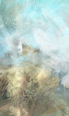 Soyut arkaplanda pürüzlü fırça darbeleri. Fırça boyası. Renkli boya darbeleri. Eşsiz duvar sanatı. Tuvaldeki modern sanat. Renkli çağdaş sanat eserleri.