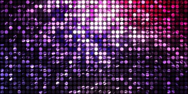 Parlayan ışıklar siyah arka planda parti izleri. Sahne veya stadyum ışıklarının dijital illüstrasyonu. Parlak desenli duvar kağıdı. Sahne ışıkları ile renkli ışıkların ihtişamlı arkaplanı.