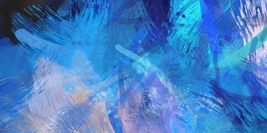 Soyut arkaplanda pürüzlü fırça darbeleri. Fırça boyası. Renkli boya darbeleri. Eşsiz duvar sanatı. Tuvaldeki modern sanat. Renkli çağdaş sanat eserleri.