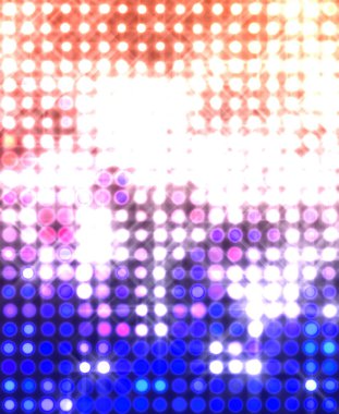 Parlak desenli duvar kağıdı. Sahne ışıkları olan renkli ışıkların ihtişamlı arkaplanı. Parlayan ışıklar siyah arka planda parti izleri. Sahne veya stadyum ışıklarının dijital illüstrasyonu. 