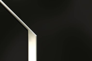 Üç boyutlu metalik doku. Uzay gemisi desenli yüzey. Aydınlık ve karanlık paneller. Fütürist soyut duvar kağıdı. Geometrik teknolojik yansıtıcı arkaplan.