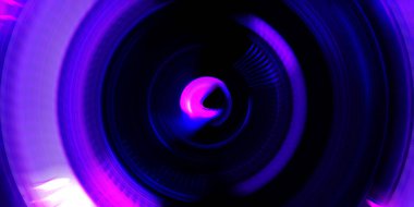 Fotoğraf makinesi konsepti. Soyut arkaplan. Dönen ışık ışınları. Hareketli kavramsal duvar kağıdı. Grafik dijital illüstrasyon. Parlayan neon ışıkları. Parlak sunum tasarım şablonu.