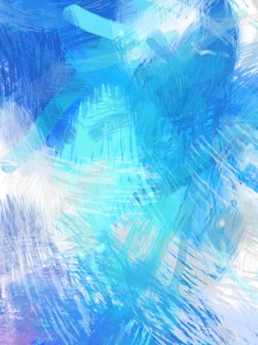 Soyut arkaplanda pürüzlü fırça darbeleri. Fırça boyası. Renkli boya darbeleri. Eşsiz duvar sanatı. Tuvaldeki modern sanat. Renkli çağdaş sanat eserleri.