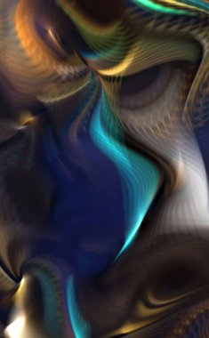 Hareketli girdapların soyut çizimi. Titreşimli renkli kıvrımların dönen akışı. Kıvrımlı ve kıvrımlı arka plan ve çizgiler. Garip duvar kâğıdı tasarımı. Dalgalanma arkaplanı.