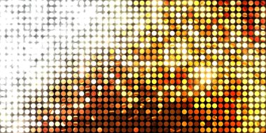 Parlayan ışıklar siyah arka planda parti izleri. Sahne veya stadyum ışıklarının dijital illüstrasyonu. Parlak desenli duvar kağıdı. Sahne ışıkları ile renkli ışıkların ihtişamlı arkaplanı.