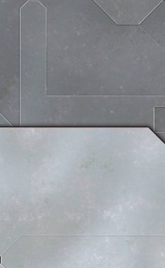 Katmanlı paneller. Fütürist soyut duvar kağıdı. Geometrik teknolojik yansıtıcı arka plan 3D metalik doku. Uzay gemisi desen yüzeyi.