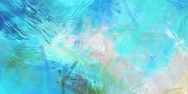 Soyut arkaplanda pürüzlü fırça darbeleri. Fırça boyası. Renkli boya darbeleri. Eşsiz duvar sanatı. Tuvaldeki modern sanat. Renkli çağdaş sanat eserleri.