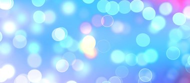 Kavramsal ışıklar duvar kağıdı. Güzel soyut çok renkli bokeh çemberleri parçacıklarla çevrili. Metninizi veya başlığınızı göstermek için boşluk ile odaklanmış olmayan canlı illüstrasyon. 