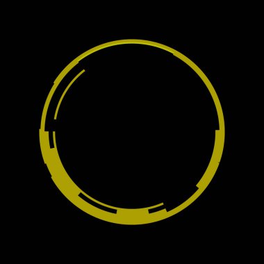 Fütürist dairesel gövde arayüzü elementi. Soyut çember geometrik arkaplan. Dijital teknolojinin grafiksel çizimi.