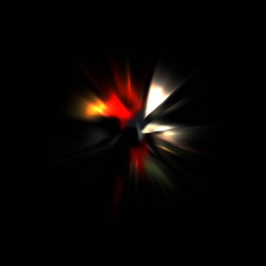 Işık huzmeleri ve parlayan parçacıkların kesiştiği güzel bir zemin. Canlı renkli ışıkların duvar kâğıdı. Parlak ışık görüntüsü.