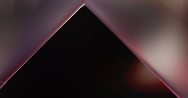 Geometrik dinamik şekiller. Gölgeli teknoloji dijital şablonu ve gradyan arka planda ışıklar. Modern basit geometrik renk gradyanı soyut arkaplan. 3B illüstrasyon. 