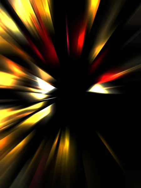 Siyah Arkaplanda Izole Edilmiş Dinamik Işık Işınları Parlayan Renkli Işık — Stok fotoğraf