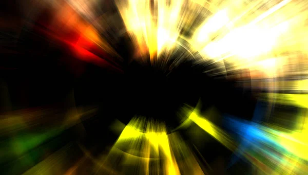 Spectacular Light Show Colorful Vibrant Particle Explotion Glowing Rays Light — Stock Photo, Image