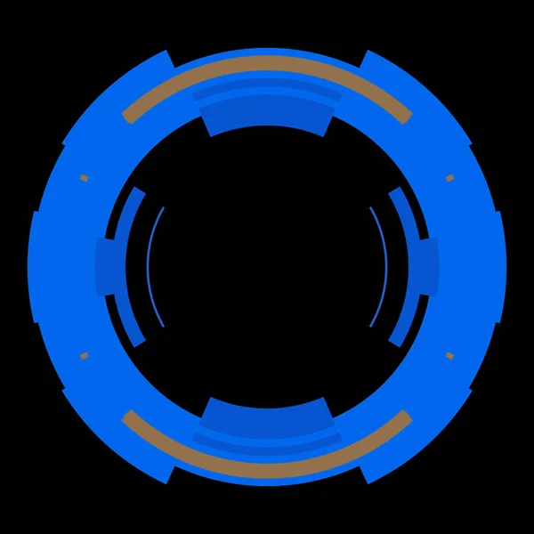 Futurisztikus Kör Alakú Hud Interfész Elem Absztrakt Kör Geometriai Háttér — Stock Fotó
