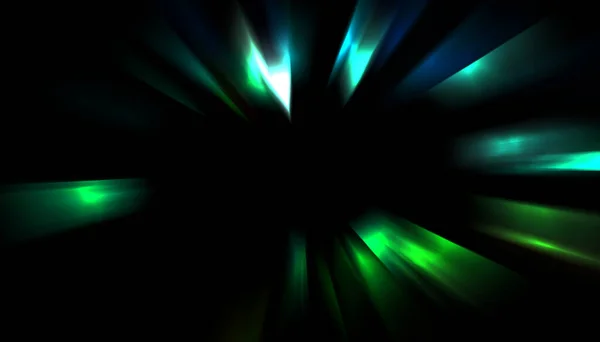 Dynamic Rays Light Isolated Black Background Graphic Illustration Glowing Colorful — Stock Photo, Image