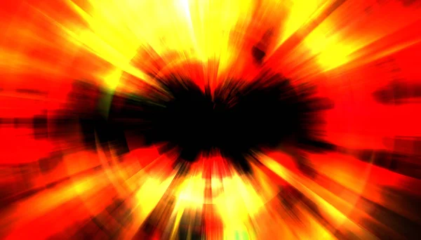 Spektakulært Lysshow Farverig Levende Partikeleksplosion Med Glødende Stråler Lys Multicolored - Stock-foto