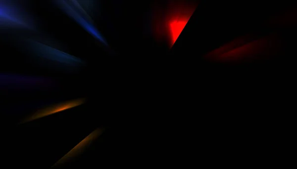 Динамические Лучи Света Изолированы Черном Фоне Графическая Иллюстрация Светящихся Красочных — стоковое фото