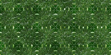 Renkli kumaş arka planında moda tarzında gümüş örgü süsü olan lüks, kusursuz bir şablon. Duvar kağıtları ve tekstil baskısı için tasarım. Lüks, ışıl ışıl metalimsi fantezi dokusu.