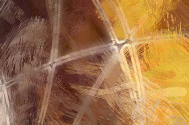 Soyut arkaplanda pürüzlü fırça darbeleri. Fırça boyası. Renkli boya darbeleri. Eşsiz duvar sanatı. Tuvaldeki modern sanat. Renkli çağdaş sanat eserleri.